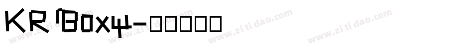 KR Boxy字体转换